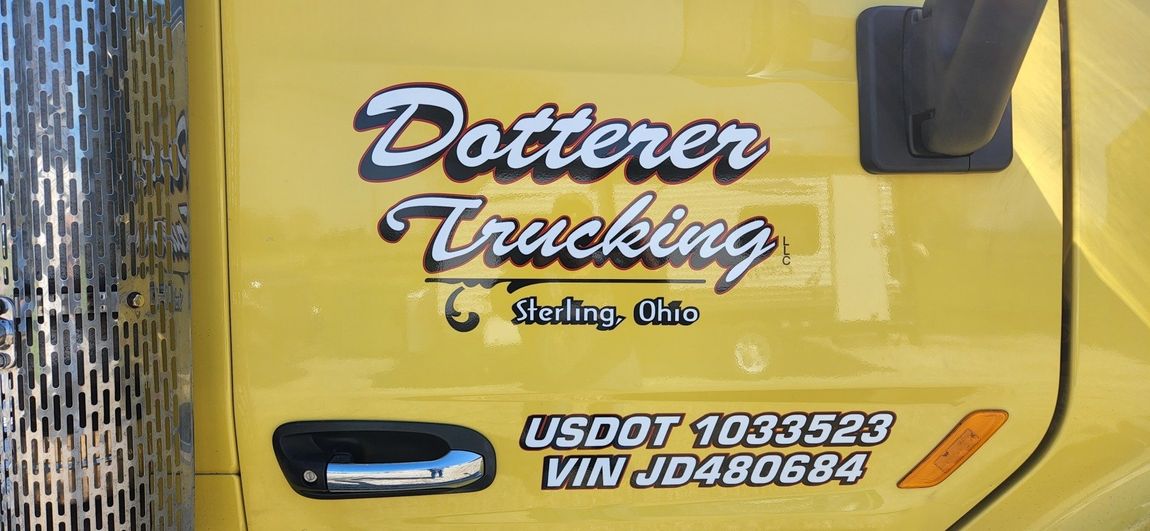 Vehicle door logo and lettering